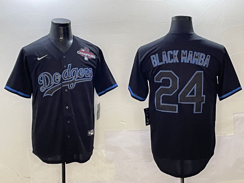 Men Los Angeles Dodgers #24 Black Mamba Black Classic Edition 2025 Nike MLB Jersey style 12->los angeles dodgers->MLB Jersey